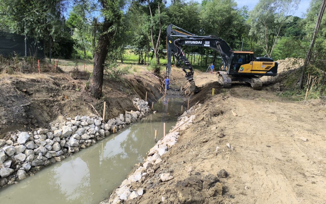 Izvođenje radova na uređenju potoka Košćevec u Varaždinskim toplicama